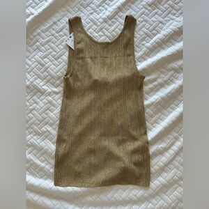 gold knit Zara top
